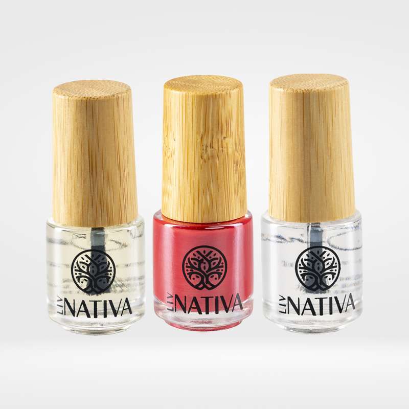 Trío Base Fortalecedora + Esmalte + Brillo de uñas 14 Free Kanvas 5ml.